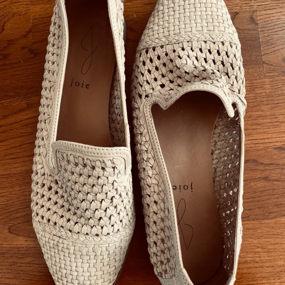 Joie woven leather flats, size 10